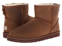 Discounted UGG Shearling Boots for Men - Classic Mini Deco - Chestnut Leather On Sale